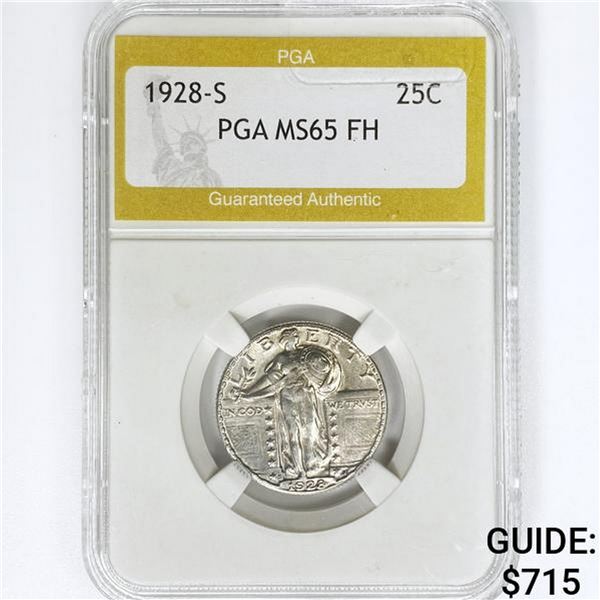 1928-S Standing Liberty Quarter PGA MS65 FH