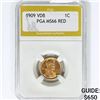Image 1 : 1909 VDB Wheat Cent PGA MS66 RED