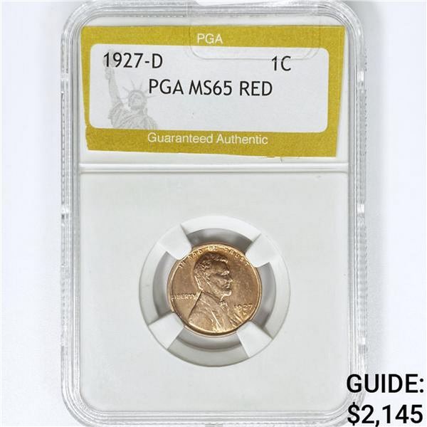 1927-D Wheat Cent PGA MS65 RED