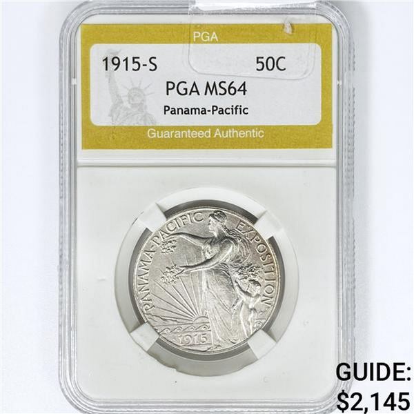1915-S Panama-Pacific Half Dollar PGA MS64