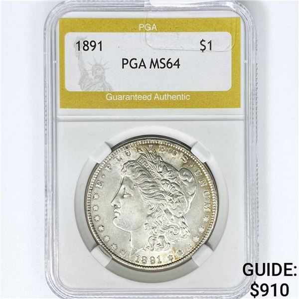 1891 Morgan Silver Dollar PGA MS64