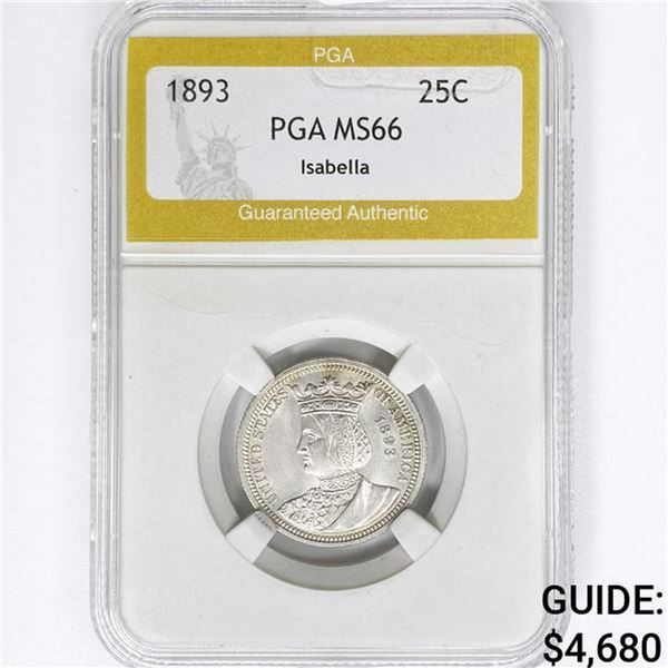 1893 Isabella Silver Quarter PGA MS66
