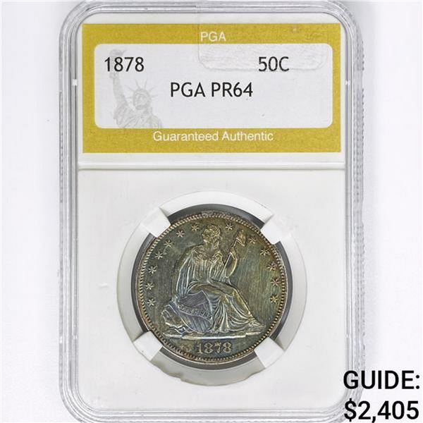 1878 Seated Liberty Half Dollar PGA PR64
