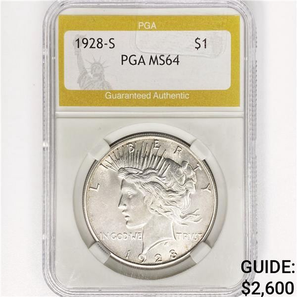 1928-S Silver Peace Dollar PGA MS64