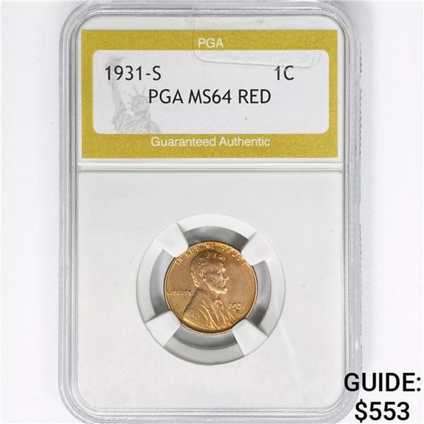 1931-S Wheat Cent PGA MS64 RED