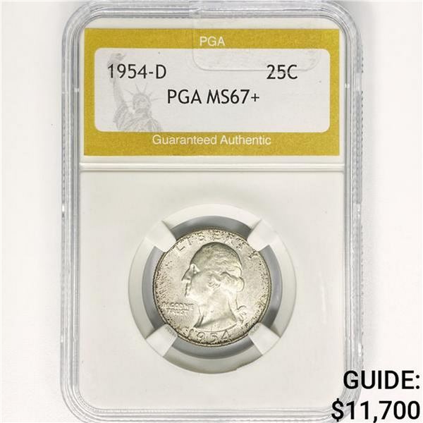 1954-D Washington Silver Quarter PGA MS67+