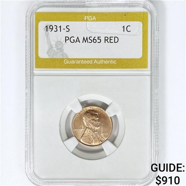 1931-S Wheat Cent PGA MS65 RED