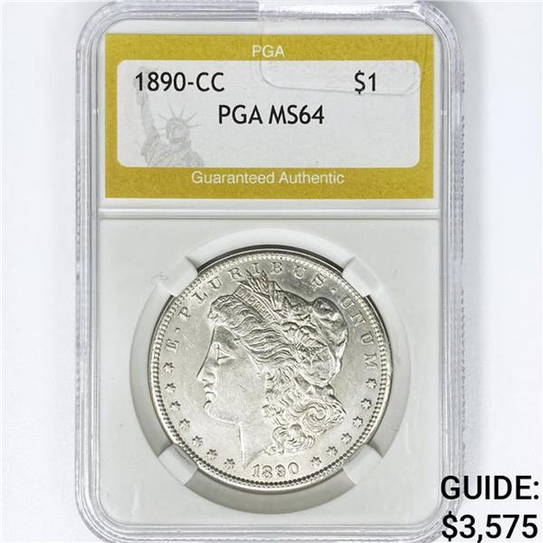 1890-CC Morgan Silver Dollar PGA MS64