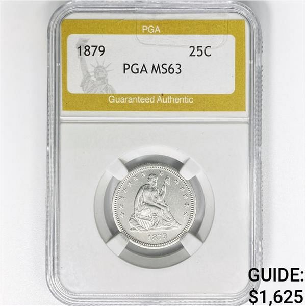 1879 Seated Liberty Quarter PGA MS63