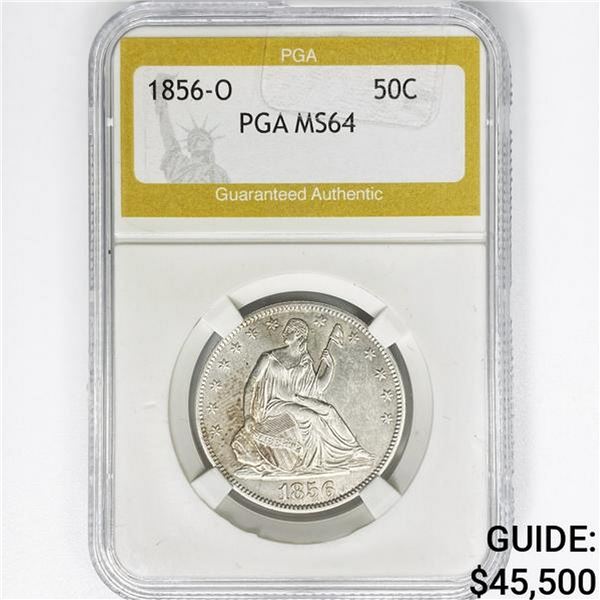 1856-O Seated Liberty Half Dollar PGA MS64