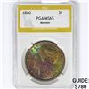 Image 1 : 1880 Morgan Silver Dollar PGA MS65