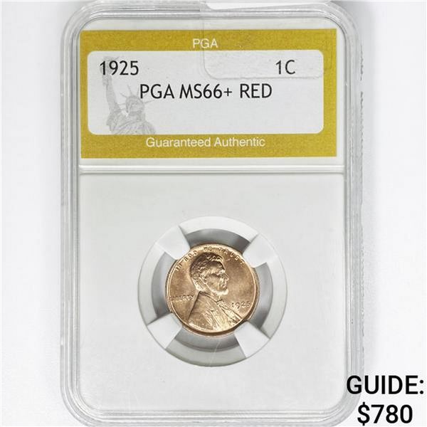 1925 Wheat Cent PGA MS66+ RED