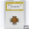 Image 1 : 1931-D Wheat Cent PGA MS65 RED