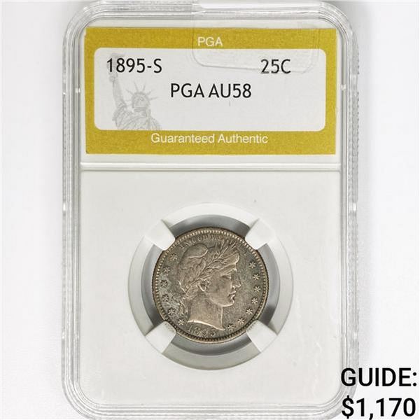 1895-S Barber Quarter PGA AU58