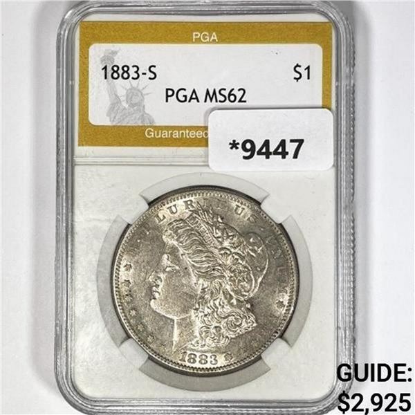 1883-S Morgan Silver Dollar PGA MS62