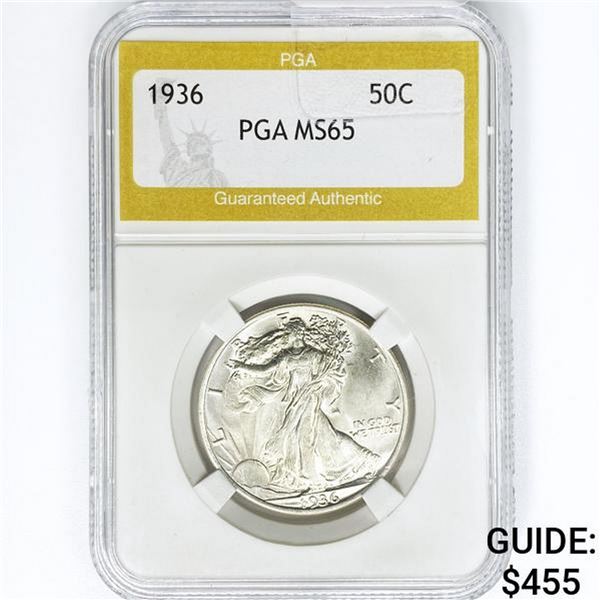 1936 Walking Liberty Half Dollar PGA MS65