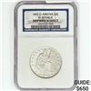Image 1 : 1855 O Arws Seated Lib. 50C NGC Shipwreck SS Rep B