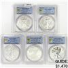 Image 1 : (5) 2011 US 5oz Silver $1 Eagle Set PCGS MS/PR69