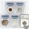 Image 1 : (5) Varied US Coinage PCGS,NGC 1921-1973