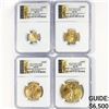 Image 1 : 2014 Set (4) $5, $10, $25, $50 A.G.E. NGC MS70
