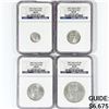 Image 1 : (4) 2007 US 1.64oz. Platinum Peace Eagle NGC MS69
