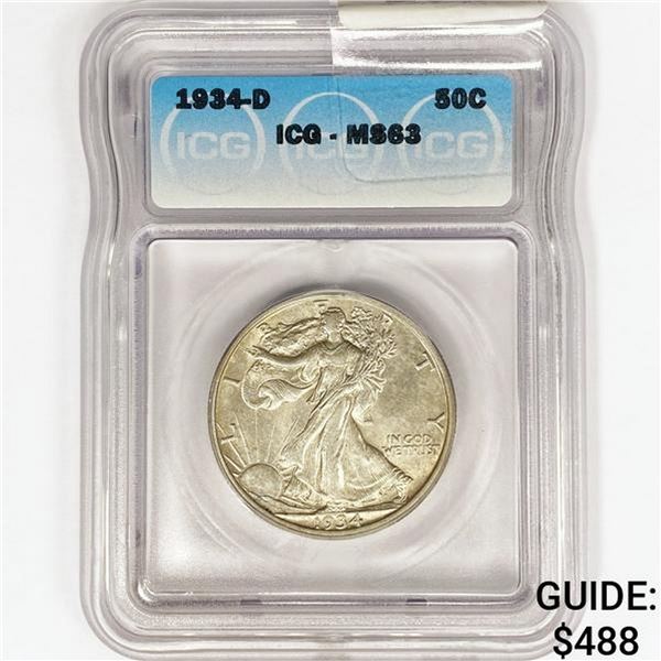 1934-D Walking Liberty Half Dollar ICG MS63