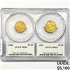 Image 1 : (2) 1909&29 Lyon Pratt $2.5 Gold Set PCGS MS63