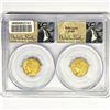 Image 2 : (2) 1909&29 Lyon Pratt $2.5 Gold Set PCGS MS63