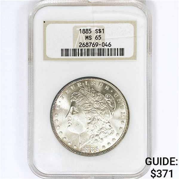 1885 Morgan Silver Dollar NGC MS65