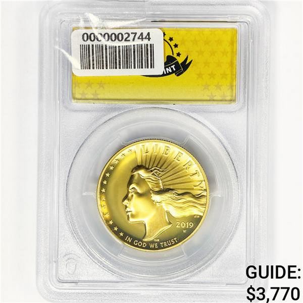 2019-W $100 1oz American Gold Liberty PCGS SP69 PL