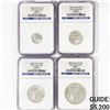 Image 1 : (4) US 1.64oz. Platinum Peace Eagle NGC MS69 2008