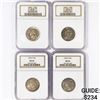 Image 1 : (4) US Washington Quarters NGC MS 1954-1956