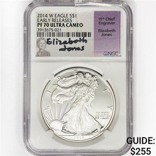 2014-W A.S.E. Dollar Signed Jones NGC PF70 UC