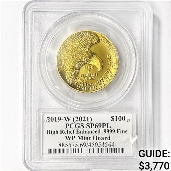 2019-W $100 1oz American Gold Liberty PCGS SP69 PL