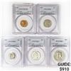 Image 1 : 1952 US Coin Set (5 Coins) PCGS PR