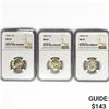 Image 1 : (3) US Jefferson Nickels NGC MS 1944-1945