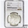 Image 1 : 1921-D Morgan Silver Dollar NGC MS61