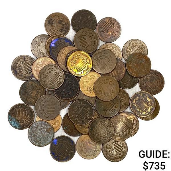 1864-1871 2 Cent Collection (49 Coins)