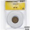 Image 1 : 1908-S Indian Head Cent ANACS VF35