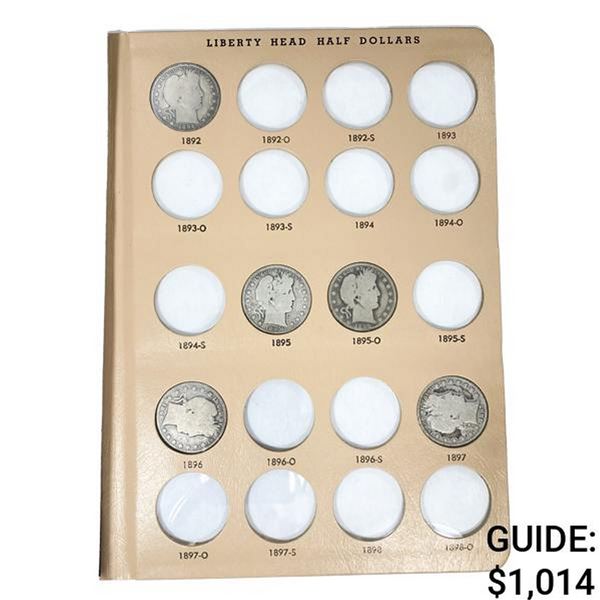 1892-1915 Barber Half Dollar Book (48 Coins)