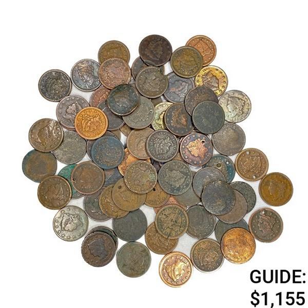 1798-1854 Large Cent Collect. (78 Coins)