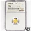 Image 1 : 1854 Rare Gold Dollar NGC MS61 Type 1