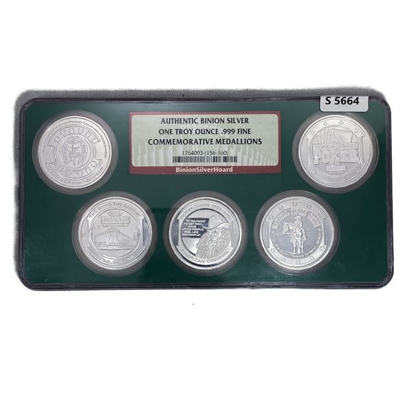 1951-1989 Binion 1oz Silver Commem Medals 5 (Coins
