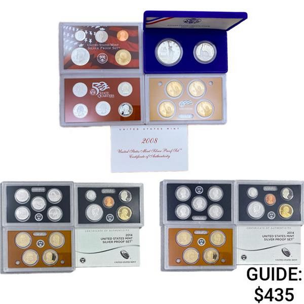 1986-2014 US Proof Silver Sets (44 Coins)