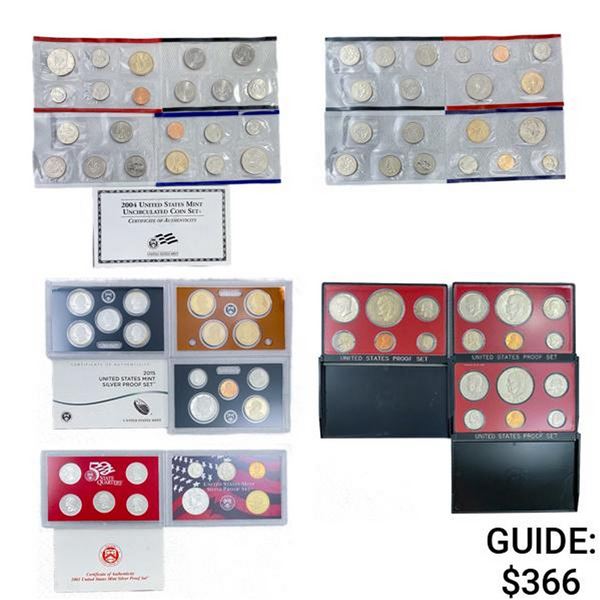 1975-2015 US Silver PR & UNC Sets (83 Coins)