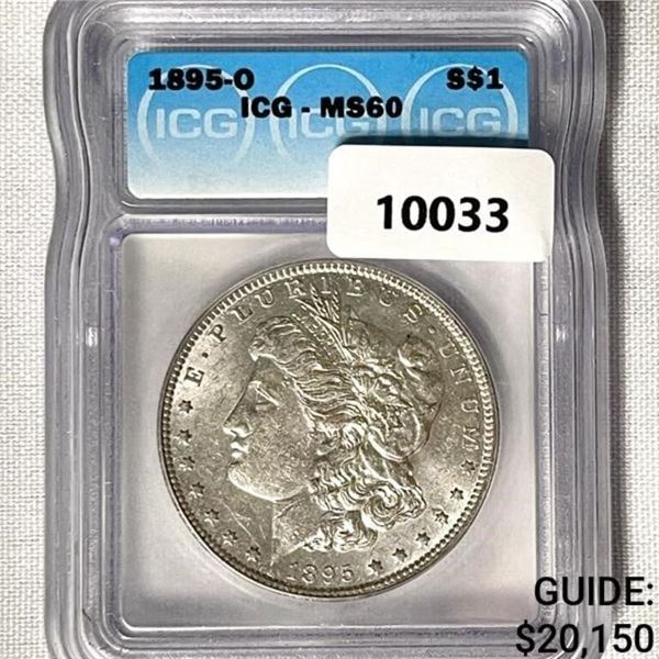 1895-O Morgan Silver Dollar ICG MS60