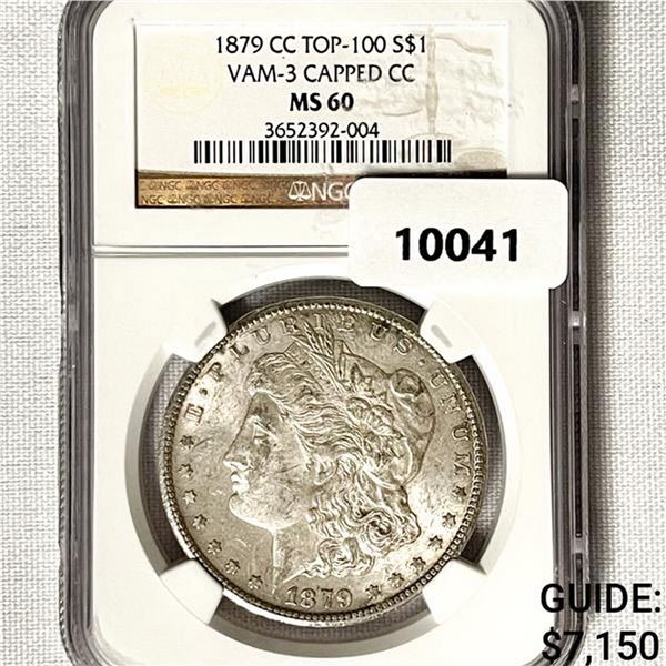 1879-CC Morgan Silver Dollar NGC MS60 VAM-