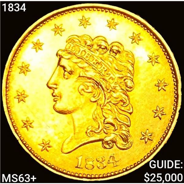 1834 $2.50 Gold Quarter Eagle UNCIRCULATED