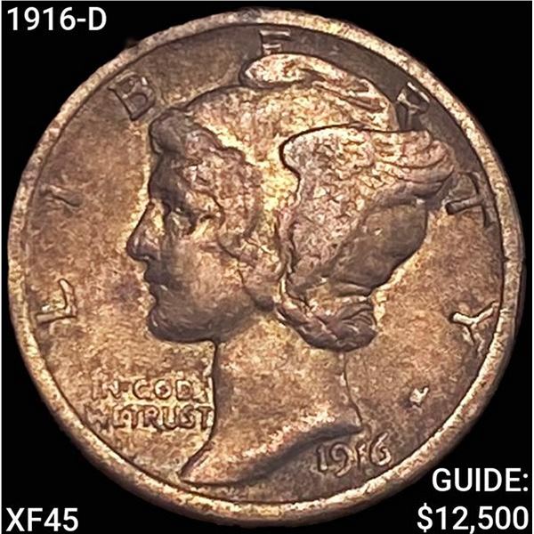 1916-D Morgan Silver Dime CLOSELY UNCIRCULATED