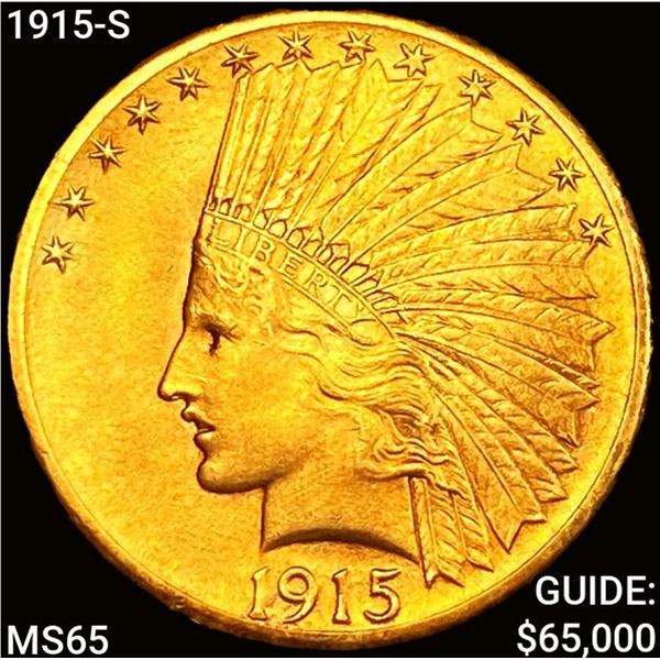 1915-S $10 Gold Eagle UNCIRCULATED +